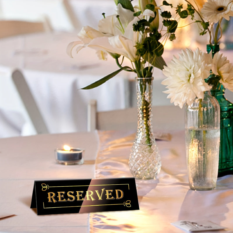3 piezas, letreros de mesa de acrílico de lujo, resistentes al agua, doble cara, duraderos y fáciles de limpiar, indicadores de asientos para bodas, fiestas, restaurantes y eventos especiales, perfectos para uso en interiores y exteriores