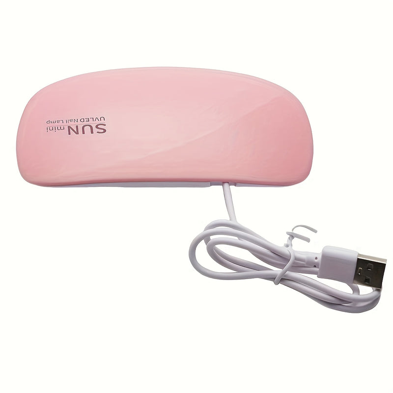 6 Bombillas LED | Secador de Uñas Plegable Mini con Diseño Ultra Delgado | Alimentación USB | Ideal para Manicura y Cuidado de los Pies en Casa | Regalo Perfecto para Cumpleaños/Halloween/Action de Gracias!