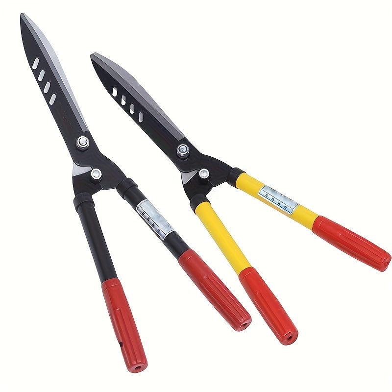 1 Cortaespines de jardín ergonómicos con mango de acero de alta resistencia - Cortaespines de metal duraderos para setos, árboles, césped y jardinería, diseño de dos manos, cuchilla afilada, no necesita electricidad, herramienta de jardín moderna, herram