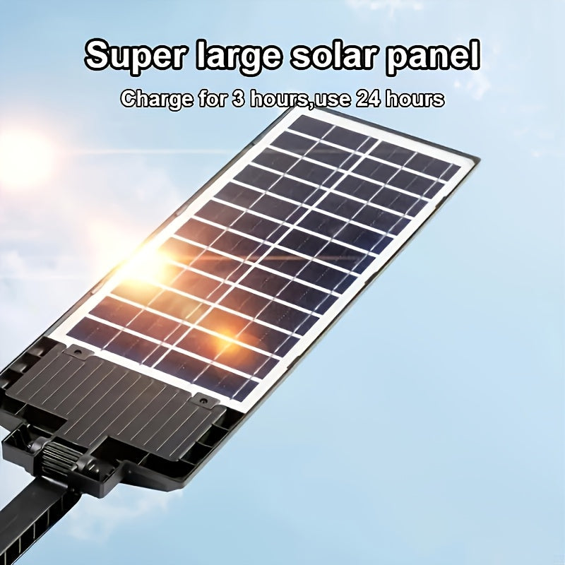 1 unidad de foco solar para jardín con 504 LED, luz exterior de pared con sensor de movimiento, montaje semiempotrado, 3 modos, batería de litio recargable, iluminación exterior para jardín, pared, garaje, porche - incluye hardware de montaje y control r