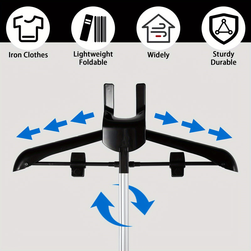 Soporte plegable para plancha de vapor, perchero telescópico ajustable en altura, organizador de ropa para dormitorio, 1 unidad