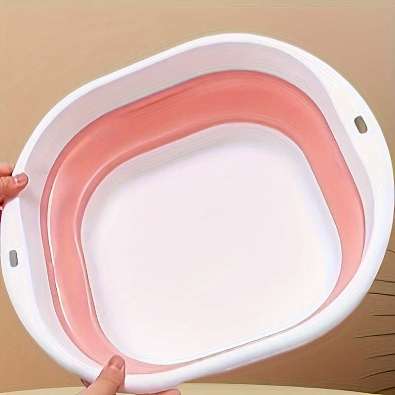 1 pieza de bañera de pies plegable portátil de silicona, ideal para el hogar, el dormitorio, los viajes - Perfecta para el spa de pies, lavado de manos, cuidado de uñas | Duradera y fácil de limpiar, cuidado de pies para viajes | Diseño compacto | Bañera