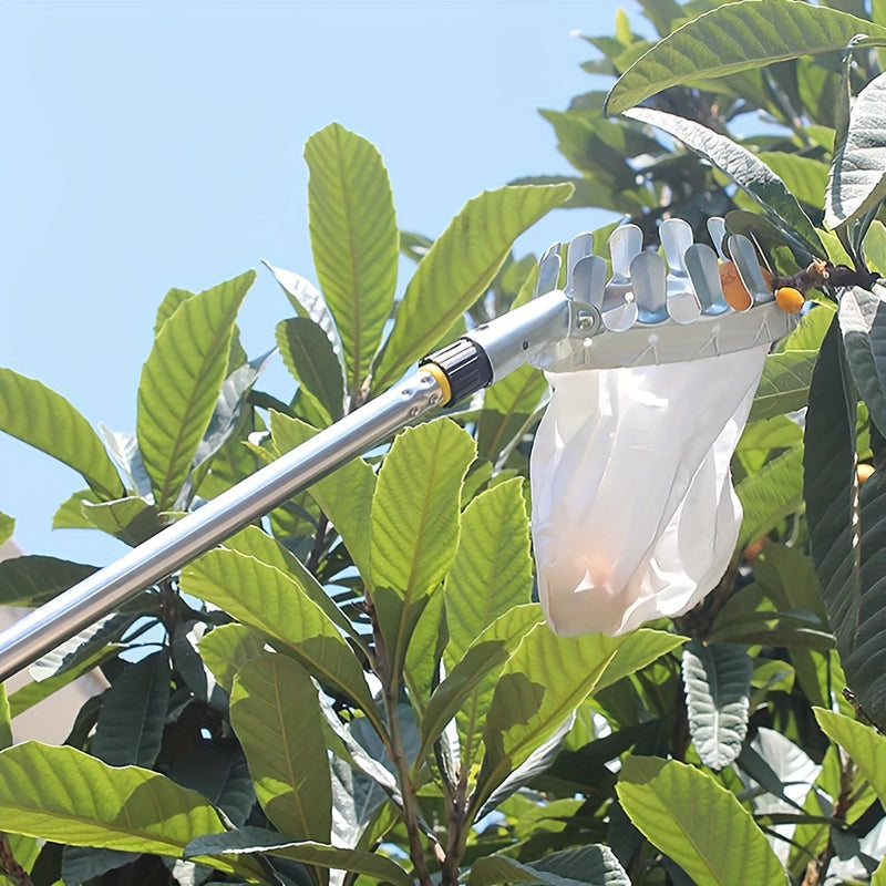 Recogedor de frutas extensible, 14cm/16cm de diámetro, herramienta de jardinería telescópica, recolección portátil de alta altitud, adecuado para todas las frutas de jardín