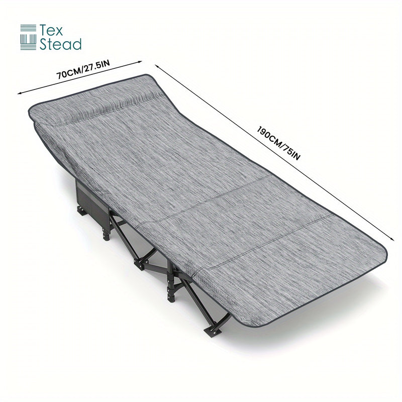 Cama Plegable Portátil para Acampar y Siestas en la Oficina - Cómoda, Estructura Metálica Duradera, No Necesita Electricidad, Ideal para la Playa y Uso al Aire Libre