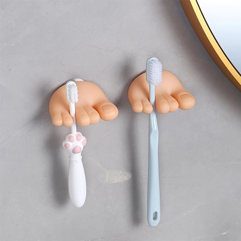 Soporte para Cepillo de Dientes 1pc, Ventosa Divertida para Cepillos, Estante de Almacenamiento para Decoración de Baño, Pequeño Clip