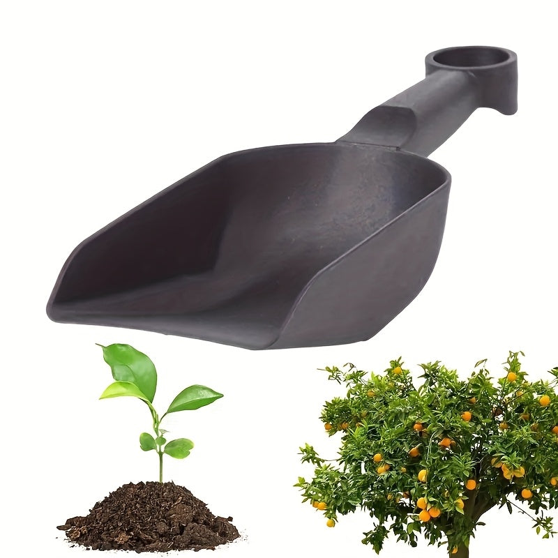 1 pieza de pala de jardinería de plástico resistente con mango ergonómico - Hoja plana y gruesa para girar y plantar eficientemente el suelo, uso manual, no necesita energía, pala de jardín, herramienta de plantación de flores, agarre cómodo, herramienta