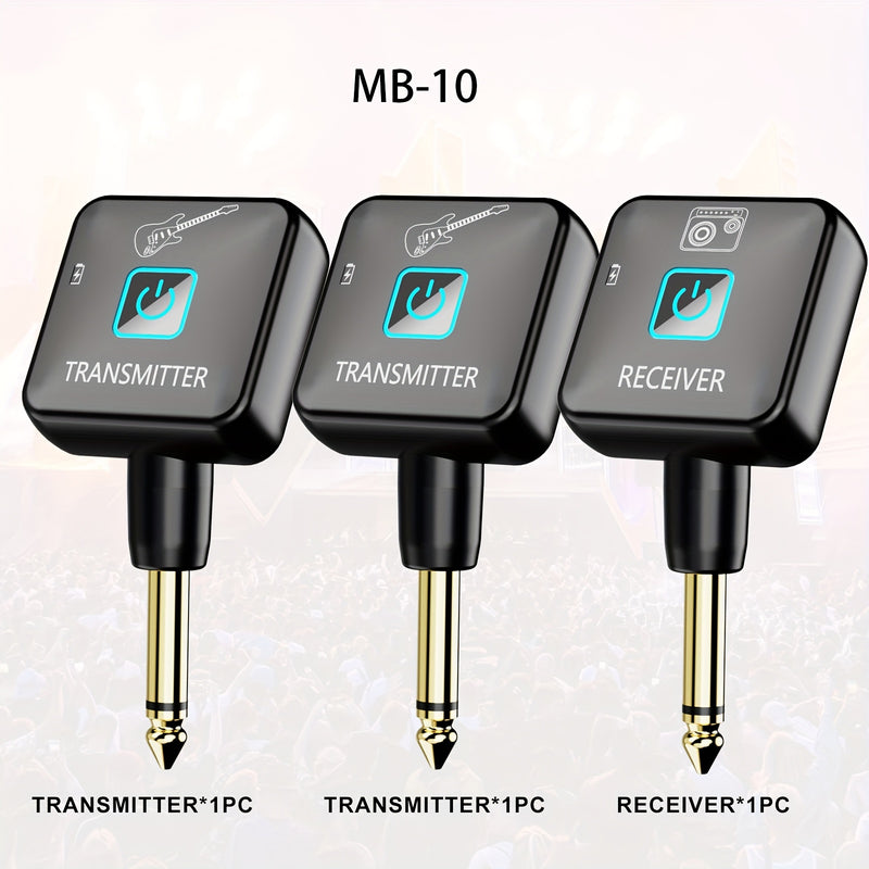 Transmisor Receptor sin varillas para Guitarra Recargable con 4 Canales de Señal para Instrumentos Eléctricos y Bajo