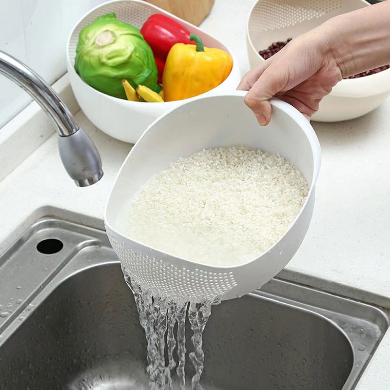 1 pza./2pcs/3pcs Cesta de lavado multifuncional para cocina - Escurrir agua, lavar arroz, perfecta para limpiar verduras y frutas, y más con características convenientes - Ideal para diversos usos y usuarios, accesorios de cocina