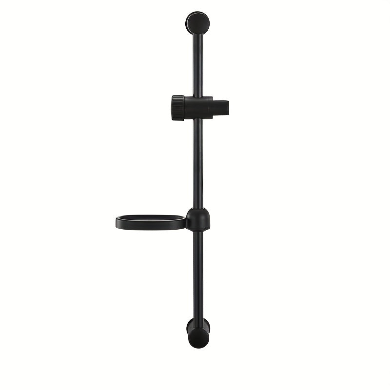 Riel de Ducha Ajustable de Acero Inoxidable con Soporte para Cabezal de Ducha Manual - Barra Deslizante de Baño de 600mm, Diseño Montado en la Pared para Configuraciones Flexibles de Altura, Acabado Metálico , Organización del Duche | Ducha Montada en la