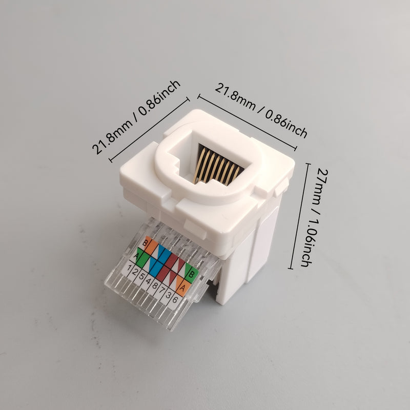 10 piezas, panel de red redondo 8P8C, módulo sin herramientas, seis clases, clase seis, tres clases, RJ45CAT.6, CAT.7, RJ11CAT.3, adaptador de línea de alimentación