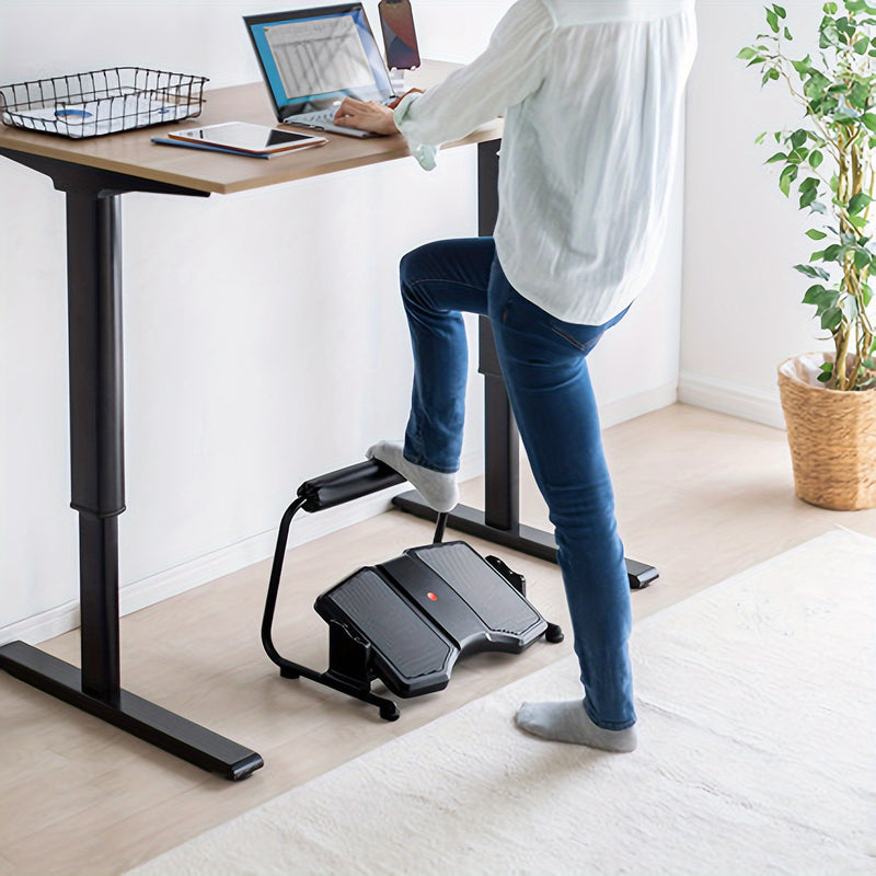 Taburete de pie ajustable para oficina, reposapiés ergonómico de 3 niveles bajo el escritorio, asistente de lugar de trabajo moderno, no eléctrico, material de plástico duradero, negro