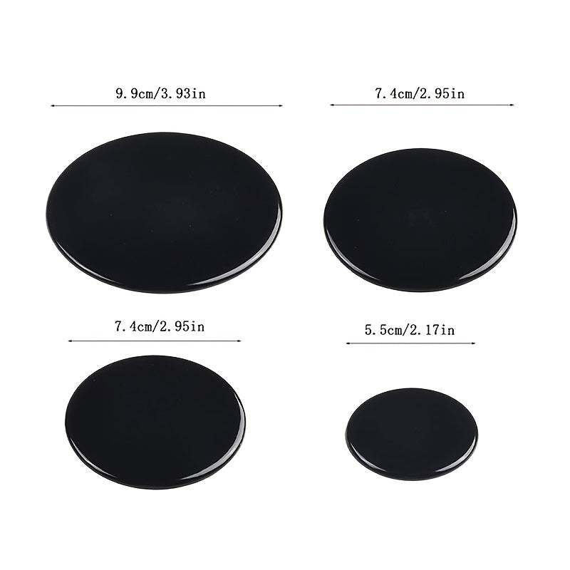 4/8 piezas Conjunto de cubiertas de quemadores de estufa Sabaf, accesorios de estufa de gas metálicos con protectores ignífugos planos y texturizados, no requiere batería