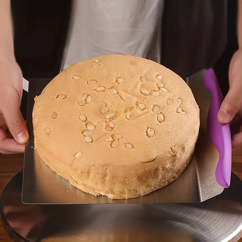 Pala de Transferencia de Pastel de Acero Inoxidable - Bandeja de Repostería Versátil para Tartas, Pasteles y Más - Perfecta para Hornear, Navidad, Halloween, Acción de Gracias - Gadget de Cocina Esencial