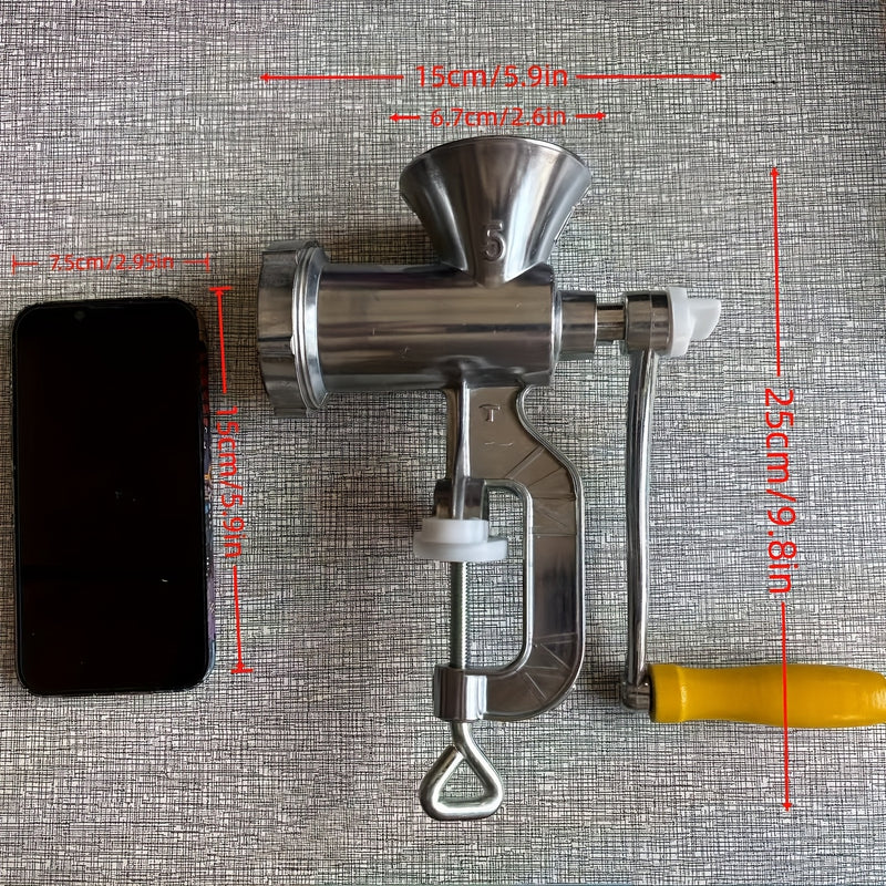 Mezclador de carne y verduras manual - Herramienta de acero inoxidable versátil para preparación de alimentos, accionado a mano con soporte para mesa, no eléctrico, ideal para uso doméstico o comercial, mezclador de alimentos