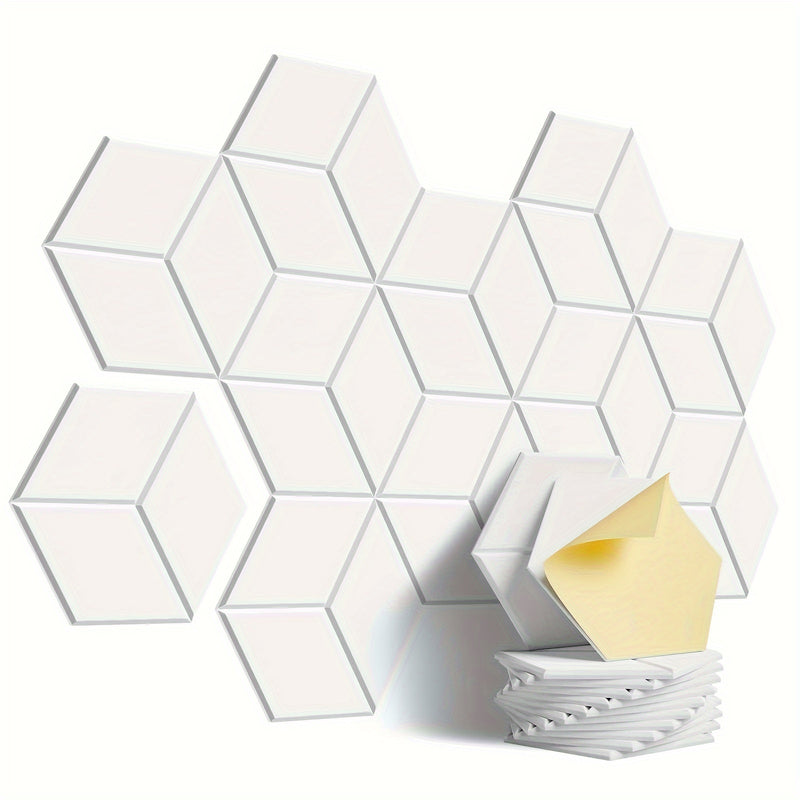 12 paneles acústicos autoadhesivos de 12" x 10" x 0.4" - Paneles insonorizados con alta densidad, diseño de moda en forma de Y, borde biselado, panel de 30x26x0.9cm que absorbe el ruido y elimina los ecos Eid Al-Adha Mubarak