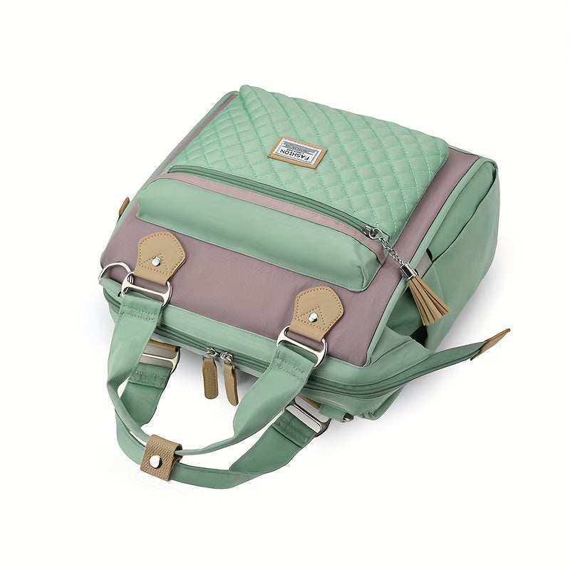 Estuche de almuerzo aislado elegante y casual con detalles acolchados en tela Oxford, ideal para el trabajo y camping, no apto para alimentos, regreso a clases
