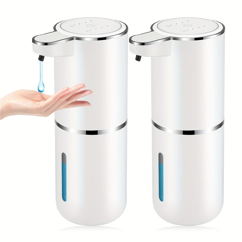 Dispensador automático de jabón en espuma de 12.8 oz con montaje en pared, pantalla de energía, recargable por USB, diseño sin contacto para baño, cocina, hotel y restaurante – Sensor inteligente, solución conveniente e higiénica