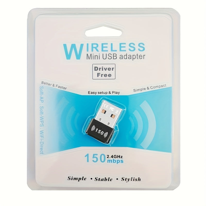1pc Adaptador de Red sin varillas WIFI 4/150Mbps