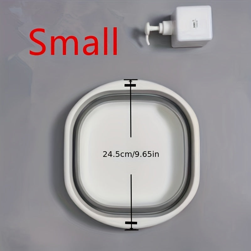 Conjunto de 3 piezas de lavabos plegables para baño, lavabo de plástico multiusos para lavarse la cara, limpiar ropa interior y remojar los pies, adecuado para baños y espacios pequeños con diseño que ahorra espacio