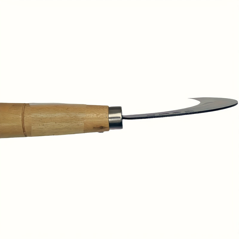 2 piezas de segador de madera con mango cómodo, afilado y duradero, hoja de metal, acero aleado duradero - Adecuado para el cuidado de césped, exteriores, corte de césped y corte de cuerda, herramienta esencial para jardinería