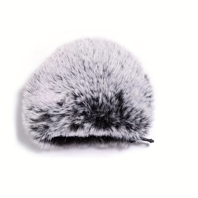 Funda para Micrófono Xuanfengxia Snow Monster Blue Yeti Pro - Lana de Peluche, Esponja a Prueba de Viento y Rocío, Diseño de Bola de Pelo Gris Suave para Reducción de Ruido y Protección contra Rocío, Equipo de Estudio | Funda de Micrófono de Peluche | Fu