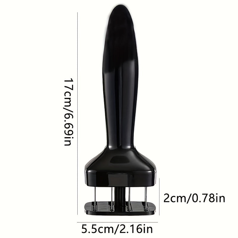 Ablandador de carne de acero inoxidable con 24 cuchillas de aguja - Herramienta de cocina de metal para carne de res, pavo, bistec, cerdo - Martillo ablandador duradero para artículos esenciales de cocina