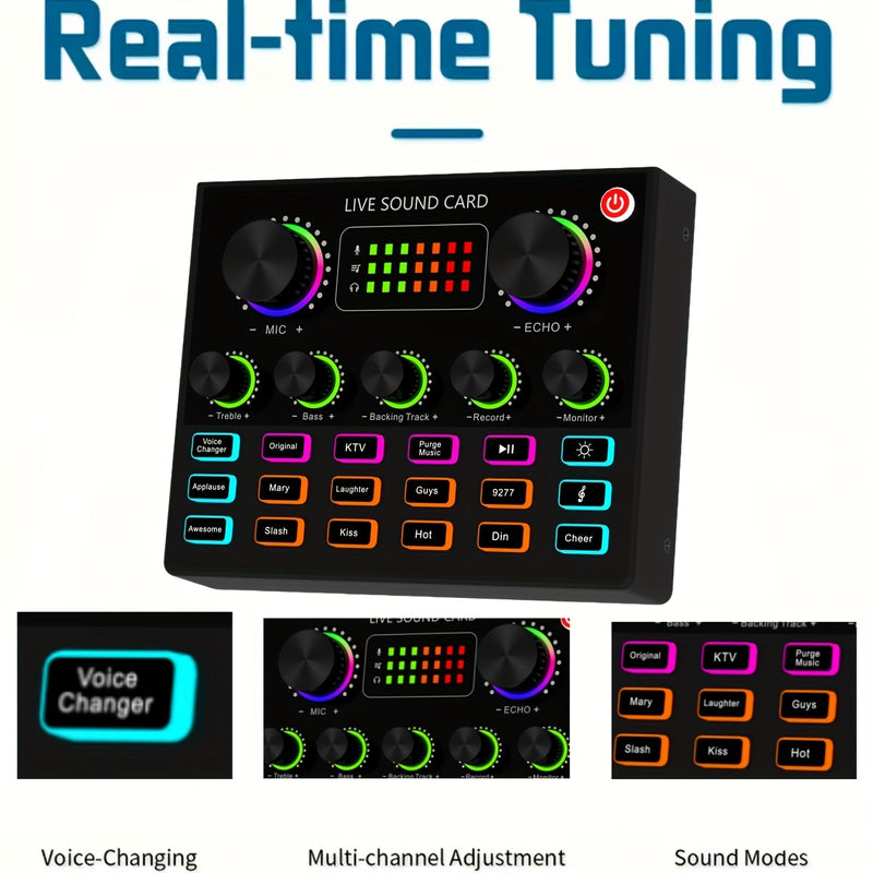 Kit de Podcasting Premium: Micrófono Condensador BM800, Tarjeta de Sonido V8 y Cambiador de Voz - Perfecto para Grabación de Alta Fidelidad, Canto, Streaming y Juegos, Paquete de Estudio Profesional, Audio Cristalino