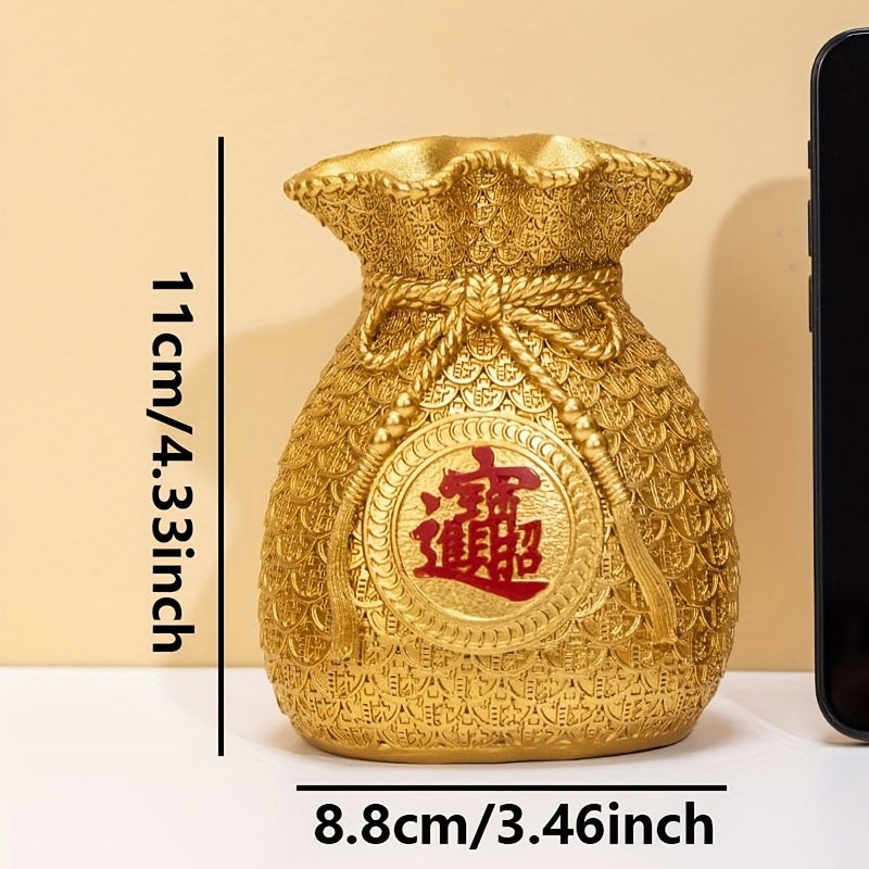 1pc Bolsa De Dinero De Estilo Chino, Almacenamiento De Dinero, Adorno Lindo, Adorno Para El Hogar, Sala De Estar, Bar, Café, Decoración De Mesa, Adorno De Exhibición De Mesa