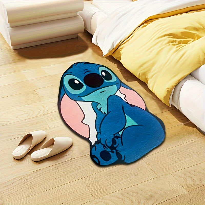 Tapete antideslizante Stitch - Diseño de dibujos animados para dormitorio, sala de estar, baño y decoración de juegos - Solo lavado a mano, regalo perfecto para Pascua, Halloween, Acción de Gracias y Día de la Madre, tapete de baño | Diseño juguetón | Ta