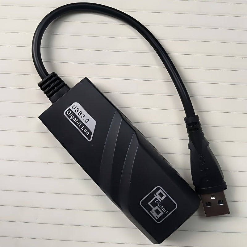 Adaptador Ethernet Gigabit USB 3.0 Plug-and-Play, tarjeta de red externa USB a RJ45, tarjeta de red externa para computadora USB 3.0, tarjeta Ethernet sin controladores de 1000M con puerto USB a RJ45