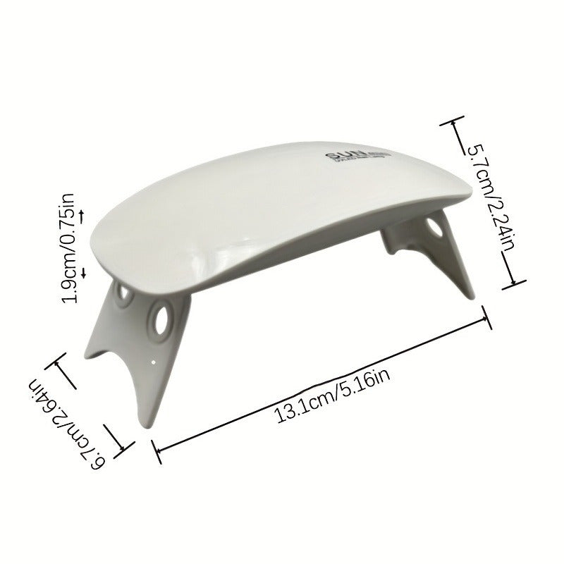 1 pieza de luz LED mini para uñas - Lámpara de curado de gel de uñas USB, diseño compacto portátil para un arte de uñas preciso, sin reflejos y luz ambiental, se adapta a todos los tipos de uñas, accesorios de tecnología de uñas, herramienta de belleza m