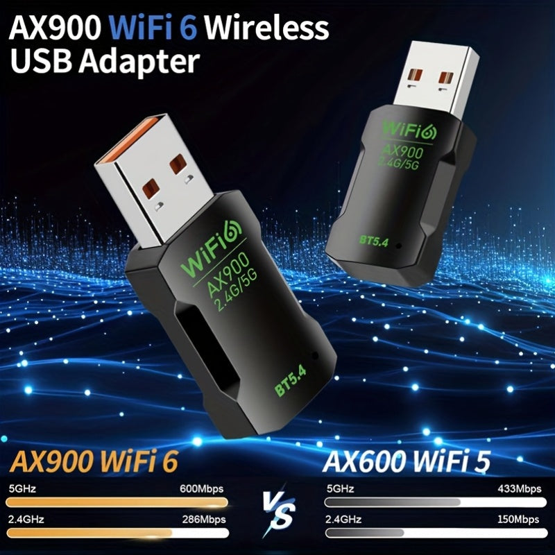 Adaptador WiFi USB, receptor WiFi 900m | Alta velocidad 802.11ac | 5dBi Dual Band 2.4/5.8GHz adaptador de red inalámbrica para PC/ escritorio/ tableta/ portátil, compatible con Windows, Mac OS X1