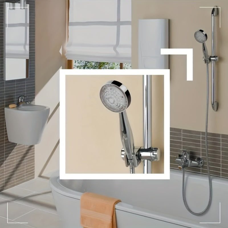 Cabezal de ducha LED portátil con 7 colores cambiantes, acabado pulido, material plástico, conexión bayoneta, funciona con agua, sin pilas