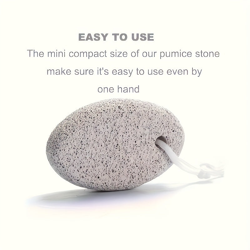 Pediluvio de uso doméstico, piedra volcánica flotante, deslustradora en beige claro, herramienta de masaje elíptica para pies