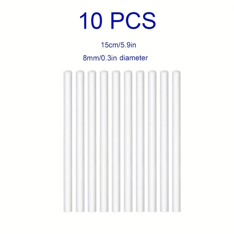 10 piezas/juego de cerillas de reemplazo para humidificadores, cerillas absorbentes, cerillas de reemplazo para fresadores de aire de coche, control de humedad, aromaterapia de coche, accesorios para humidificadores