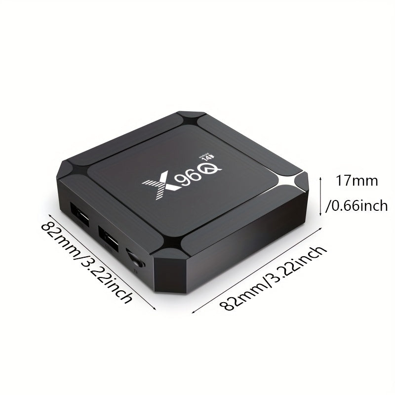 X96Q 3518 Caja de TV inteligente con Android 14, 4K Ultra HD, soporte BT HDR, WIFI6, USB3.0, búsqueda de voz, interfaz de usuario personalizable, chip RK3518 de alta rendimiento de 4 núcleos, procesador gráfico Mail 450, Miracast, DLNA, Airplay, reflejo
