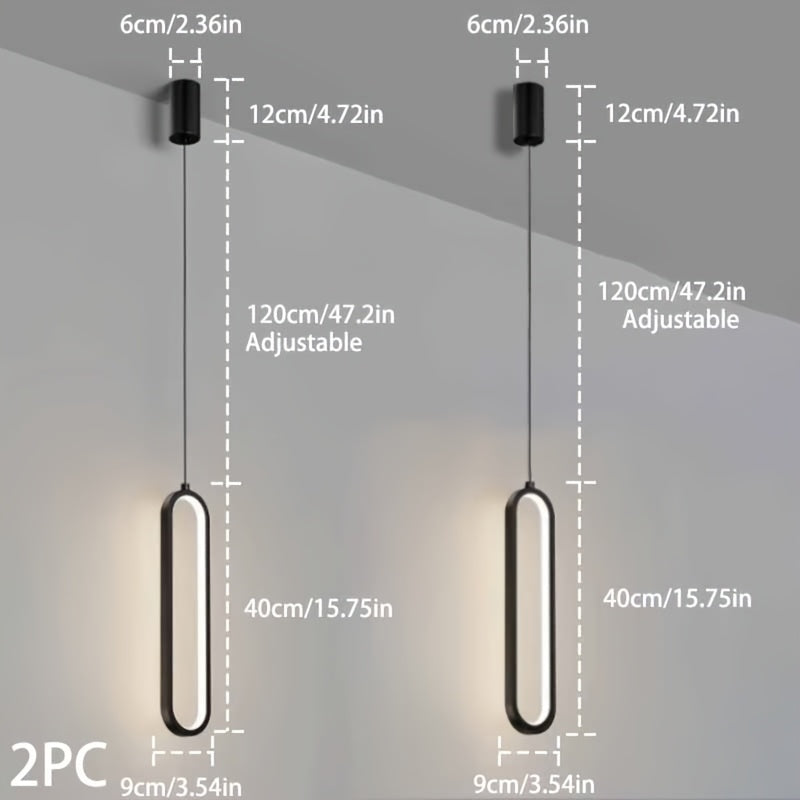 2 piezas, lámpara colgante de arte de hierro para techos, incluye luz LED cálida y blanca, acrílico sin parpadeo, adecuada para restaurantes, salas de estar, dormitorios, bares, etc.