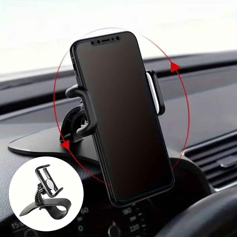 Soporte Universal para Teléfono de Coche dolwao 1pc con Clip de Montaje en el Tablero de Instrumentos, Fácil Instalación, Soporte Antideslizante para iPhone, Xiaomi, Oppo, VIVO, Samsung, OnePlus - Material ABS Duradero, No Requiere Batería