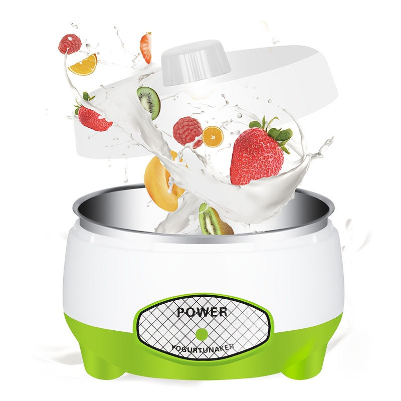 Fabricante de yogur para el hogar, máquina de vino de frutas, fabricante de queso con termómetro, olla interior de acero inoxidable.