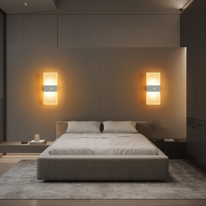2 Luces de Pared Cálidas/Frías con Sensor de Movimiento, Instalación Magnética Sin Taladro, Carga USB para Dormitorio, Sala de Estar, Pasillo y Escaleras