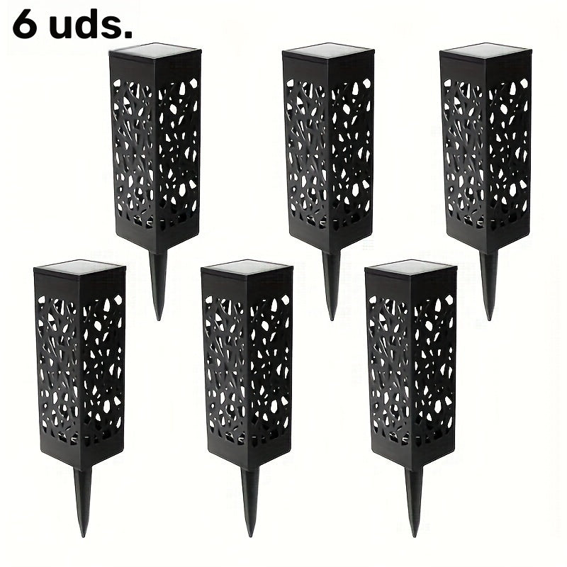 6 piezas de luces solares para exteriores, luz solar decorativa para caminos, luz para césped de jardín, iluminación solar LED para jardines.