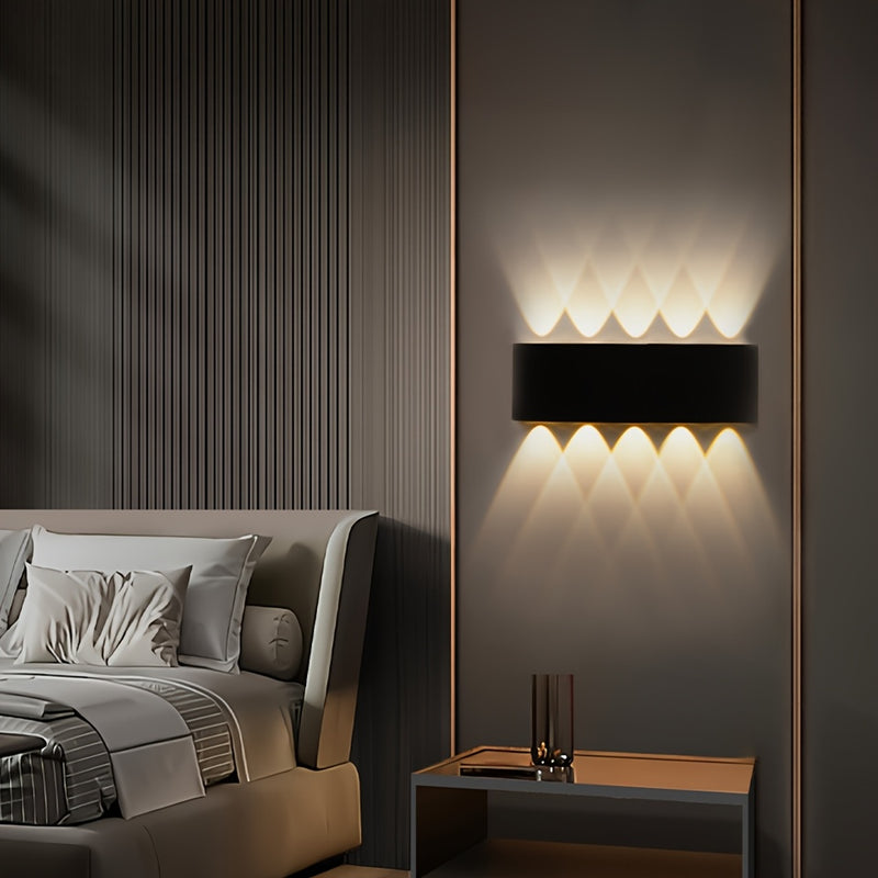 Aplique de pared LED moderno PIBAOGU, 10W, 85-265V, luz ambiental cálida con regulación de intensidad, ideal para dormitorio, sala de estar u oficina, aplique moderno para pared, luz regulable, apliques para sala