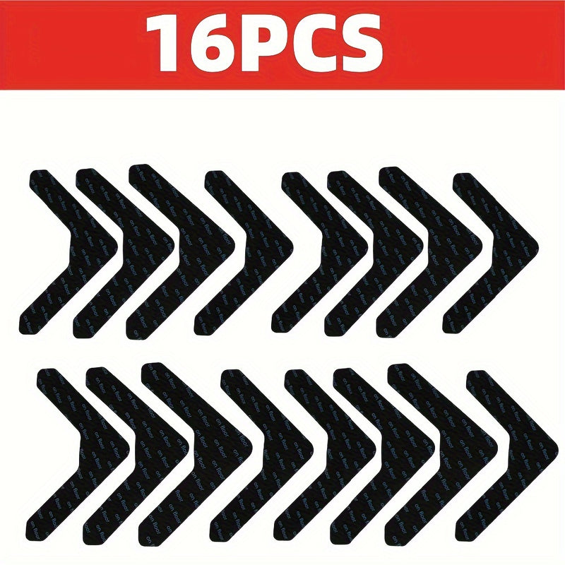 4/8/16/24pcs Pegatinas para Alfombras de Alta Calidad Antideslizantes y Anti-taladro Adecuadas para Salón, Comedor y Baño, Evitan que las Alfombras se Muevan y se Enrollen los Bordes