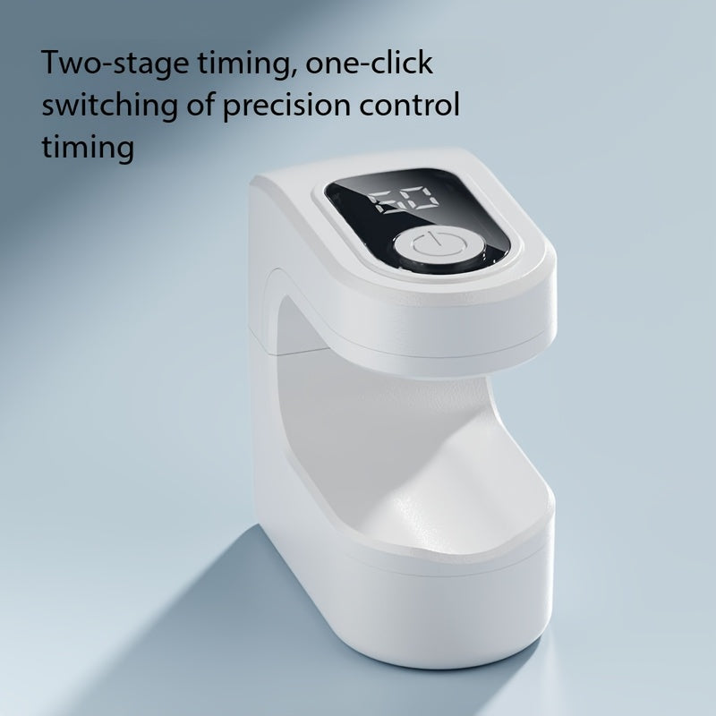 Lámpara de uñas FEIYBA - Secador de esmalte de uñas recargable por USB con pantalla digital, diseño portátil mini para uso en casa y salón, no se necesita sostener, compacto y ligero, eliminador de esmalte de uñas, equipo de salón, herramienta de belleza