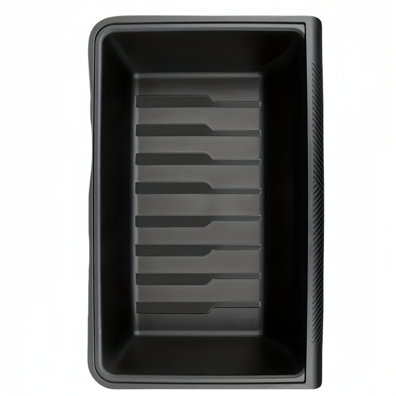 2-Pack para for TESLA Model Y 2021-2024 Impermeable para Asiento Debajo de la Caja de Almacenamiento con Organizador - Compartimento Oculto Deslizante del Lado del Conductor y del Pasajero, Material de Goma, Diseño Ahorro de Espacio