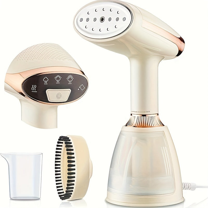 Calentador de ropa 2 en 1 con función dual y plancha - Diseño sin fugas, vapor horizontal y vertical, enchufe de 110-120V para EE. UU., mango ergonómico para eliminar arrugas rápidamente, calentador de ropa, lavado en casa, estética moderna, construcción