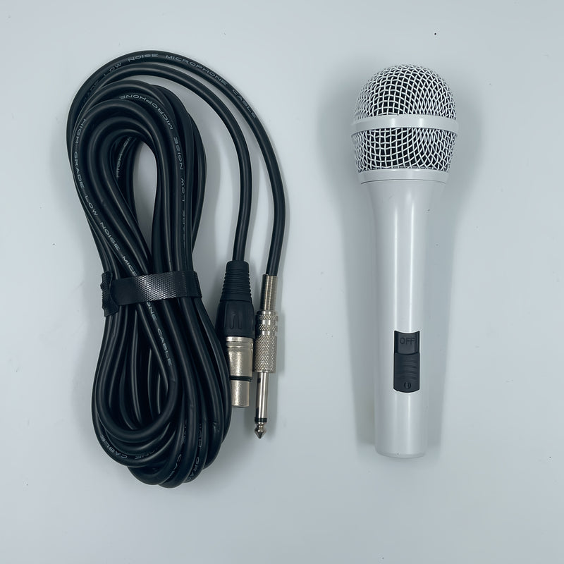 Micrófono Dinámico Unidireccional con Cable para Karaoke - Micrófono de Conexión Directa para Máquina de Karaoke, Amplificador y Altavoz - Para Cantar, Hablar en Público y Fiestas