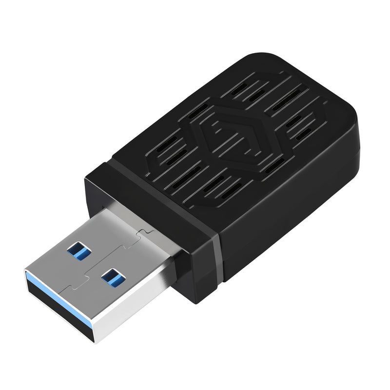 Adaptador sin varillas para PC de Escritorio Adaptador de Red USB sin varillas 1300Mbps con Antena Doble Banda de Alta Ganancia Integrada 5G/2.4G para Windows 7/8/8.1/10/11, ¡da capacidad WiFi y función de punto de acceso móvil instantáneamente a tu PC!