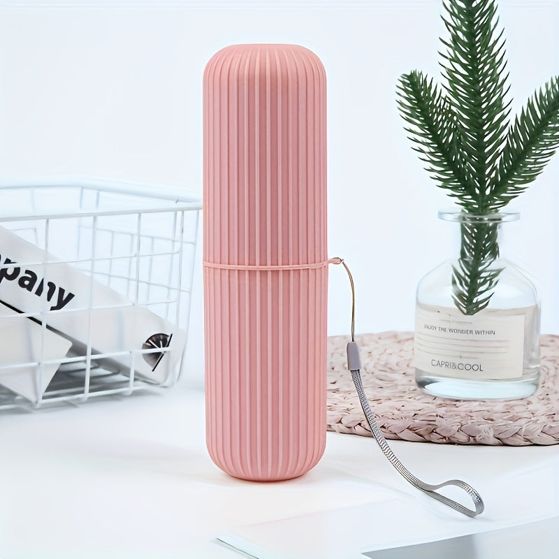 Juego de cepillo de dientes portátil para viajes y hogar - incluye vaso para enjuague bucal y caja de pasta dental, diseño compacto, ahorra espacio, ideal para cuidado dental en movimiento, regalo perfecto para viajes - Adecuado para las cuatro estacione