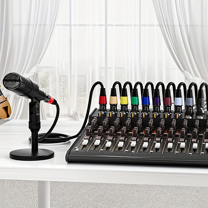 10 piezas, 65.99 cm / 200.0 cm, cables XLR de equilibrio - 3 agujas Adecuados para mezcladora de audio, sistema de altavoces, , compatibilidad general: el cable XLR de equilibrio se puede conectar con cualquier micrófono, mesa de mezclas, sistema de alta